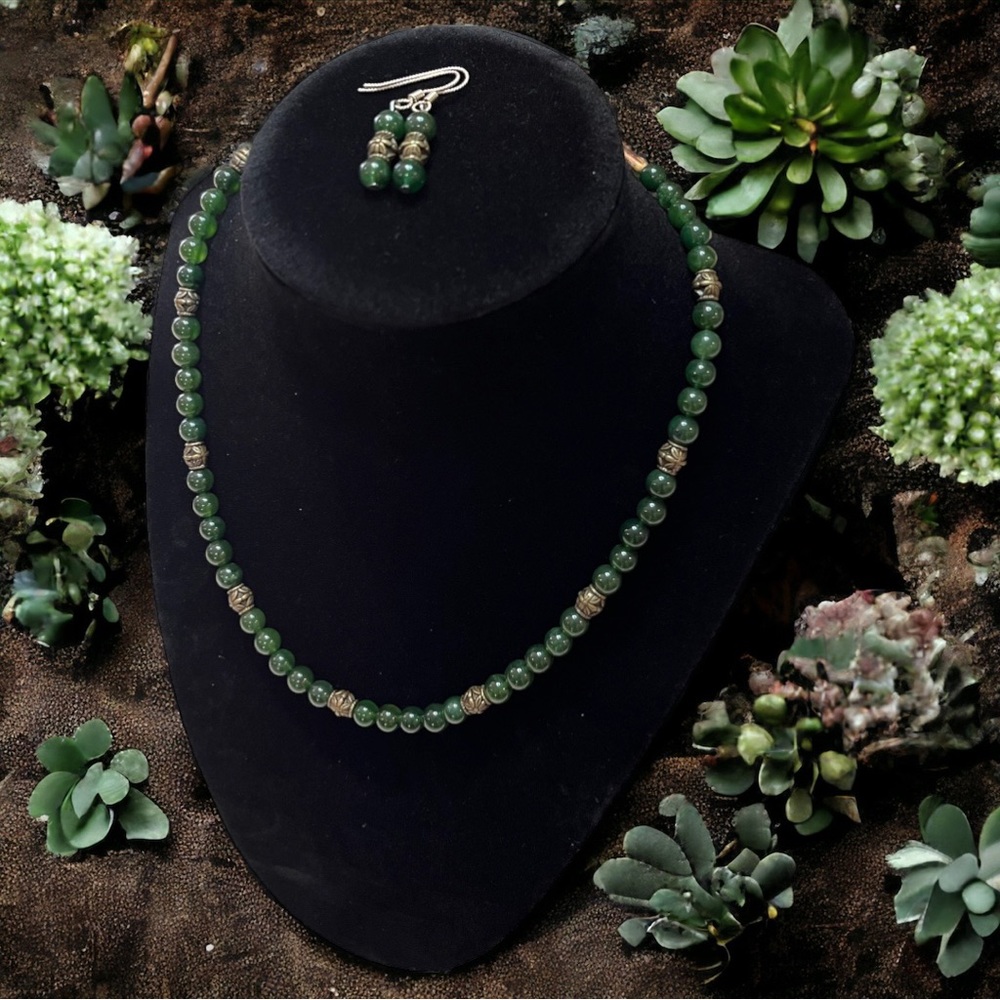 Gemstone Necklace With Matching Earrings